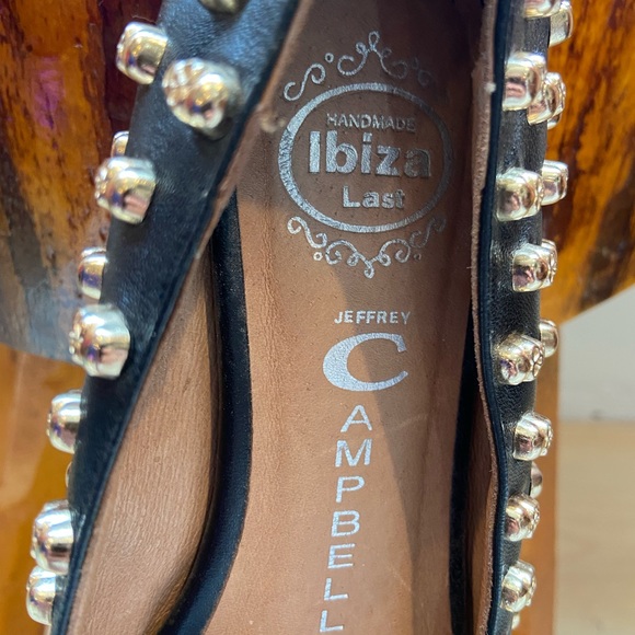 Jeffrey Campbell Black and Gold Studded Loafers - Picture 5 of 12